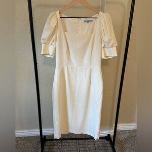 ANTONIO MELANI White Puff Sleeve Dress- Theresa Ivory dress